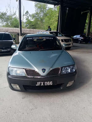 Proton Waja Silver Front View Wallpaper