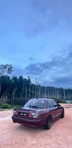 Proton Wira Evening Skyline Wallpaper