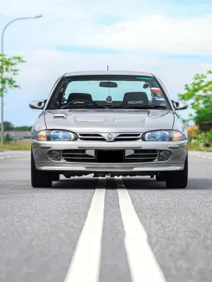 Proton Wira Silver Model On Road Wallpaper