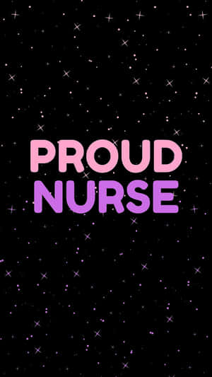 Proud Nurse Starry Background Wallpaper