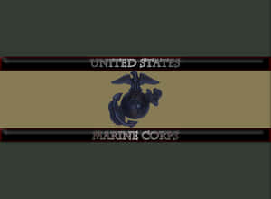 Proud Usmc Members Sporting Their Signature `dress Blues` Wallpaper