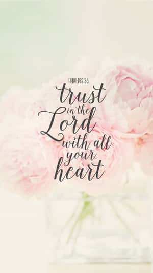 Proverbs 3:5 Girly Christian Wallpaper