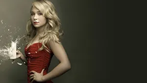 Provocative Pose Of Blonde Woman Wallpaper