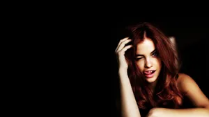 Provocative Woman Teasing Pose Wallpaper