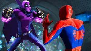 Prowler Versus Spiderman Showdown Wallpaper