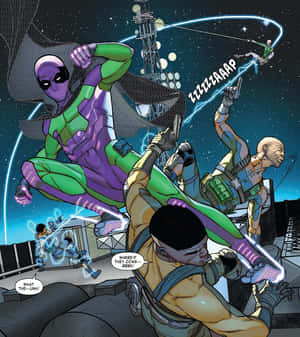Prowlerin Action Comic Scene Wallpaper