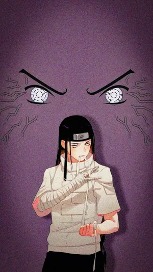 Pruple Byakugan Neji Phone Wallpaper