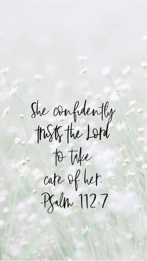 Psalm 112:7 Girly Christian Wallpaper