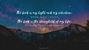 Psalms 27:1 Bible Verse Laptop Wallpaper