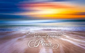 Psalms 37:37 Bible Verse Laptop Wallpaper