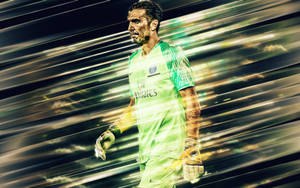 Psg Buffon Light Rays Art Wallpaper