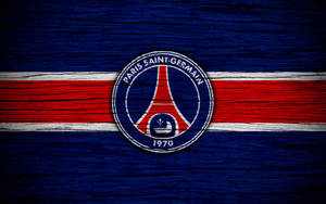 Psg Logo On Wood Wallpaper