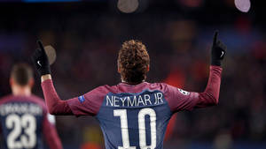 Psg Neymar Back View Wallpaper