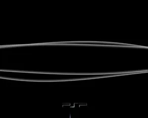 Psp Black Aesthetic Waves And Logo Wallpaper