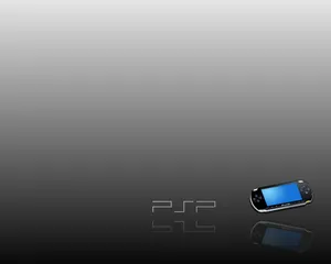 Psp Gray Aesthetic Gradient With Console Wallpaper