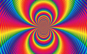 Psychedelic Color Wave Illusion Wallpaper