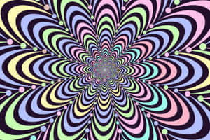 Psychedelic Floral Illusion Wallpaper