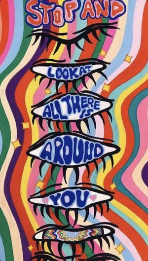 Psychedelic Iphone Look Around Wallpaper