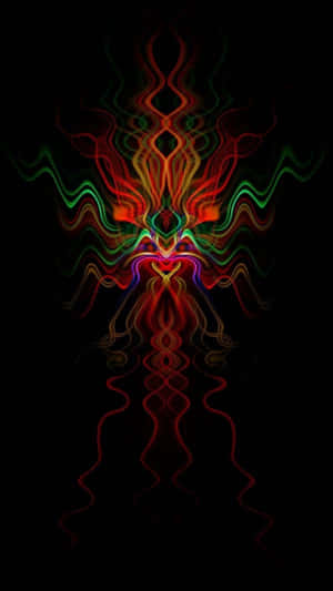 Psychedelic Neon Lights Abstract Art Wallpaper