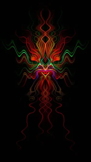 Psychedelic Neon Lights Abstract Art Wallpaper