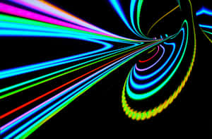 Psychedelic Neon Lights Illuminating The Night Wallpaper