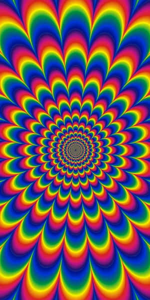 Psychedelic Rainbow Concentric Patterns.jpg Wallpaper
