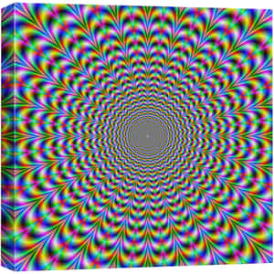 Psychedelic Spiral Illusion Wallpaper