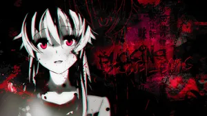 Psycho Anime Girl Lurks In The Shadows Wallpaper