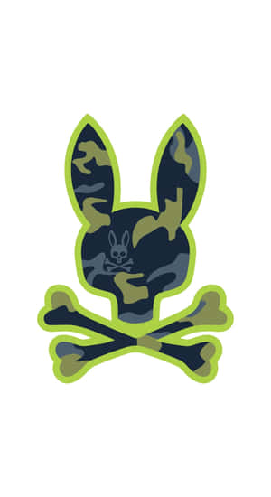 Psycho Bunny Camo Skull Logo Wallpaper