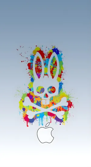Psycho Bunny Color Splash Logo Wallpaper
