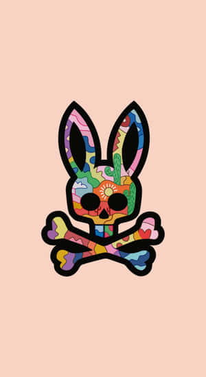 Psycho Bunny Colorful Skull Logo Wallpaper