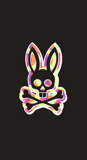 Psycho Bunny Colorful Skull Logo Wallpaper