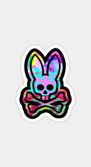 Psycho Bunny Colorful Skull Logo Wallpaper