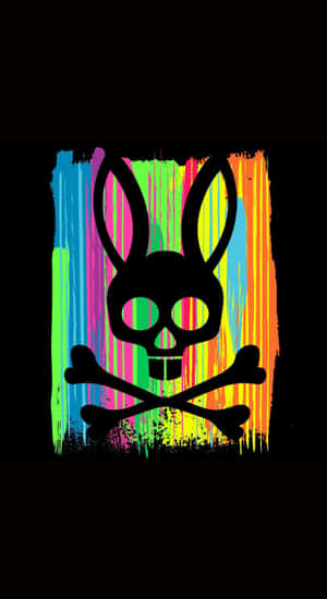 Psycho Bunny Colorful Skull Logo Wallpaper