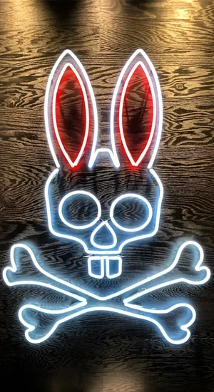 Psycho Bunny Neon Logo Wallpaper