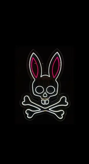 Psycho Bunny Neon Logo Wallpaper