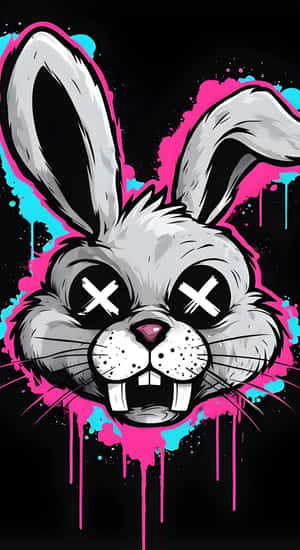 Psycho Bunny Street Art Design Wallpaper