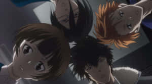 Psycho Pass Main Characters In Action Wallpaper