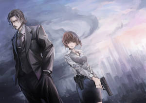 Psycho Pass Togane And Akane Wallpaper