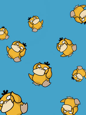 Psyduck Patterned Phone Wallpaper Wallpaper