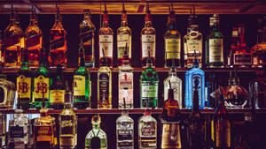 Pub Bar Alcohol Shelf Photography Wallpaper