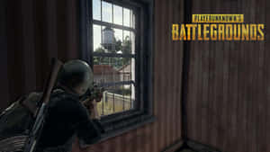 Pubg - A Man In A Room With A Gun Wallpaper