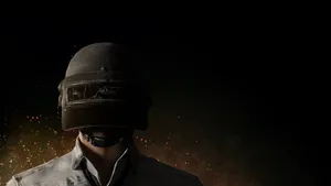 Pubg Full Screen Black Helmet Wallpaper