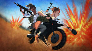 Pubg Hd Art Motorcycle Ride Wallpaper