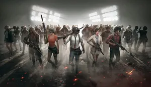 Pubg With Complete Cast 1366x768 Wallpaper
