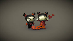 Pucca And Garu 3d Model Wallpaper