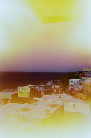 Puerto Rico Coastal Town Sunset Wallpaper