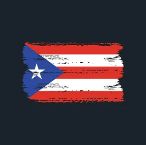 Puerto Rico Flag Brush Stroke Aesthetic Wallpaper