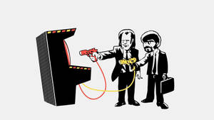 Pulp Fiction Jules Winnfield Vincent Vega Cartoon Art Wallpaper