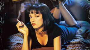 Pulp Fiction Mia Wallace Uma Thurman Wallpaper